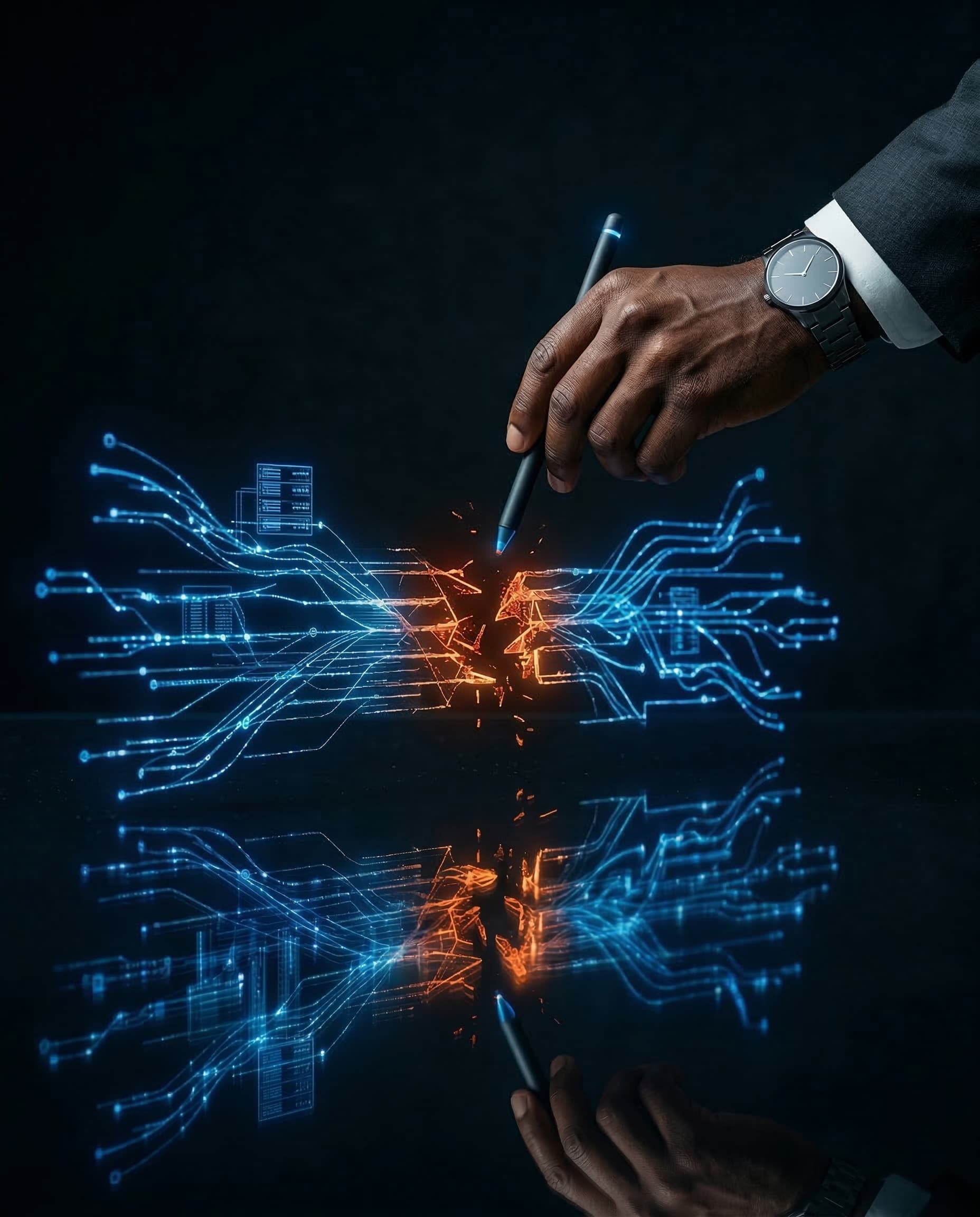 Mapageweb digital infrastructure connecting visibility, automation, and a growth system through a unified data flow.